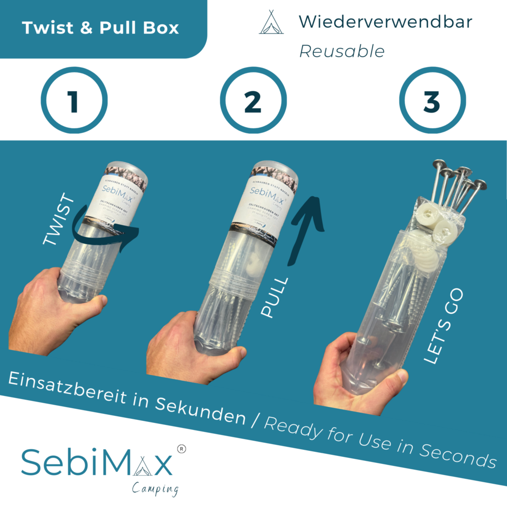 SebiMax - Zeltschrauben Komplettset 37-teilig – Bild 4